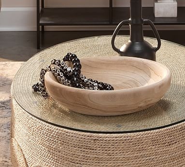 Hand Carved Organic Wood Grain Bowl | Pottery Barn (US)