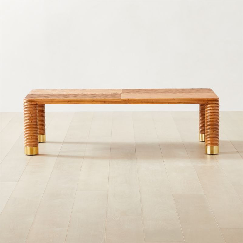 Edie Rectangular Rattan Coffee Table | CB2 | CB2