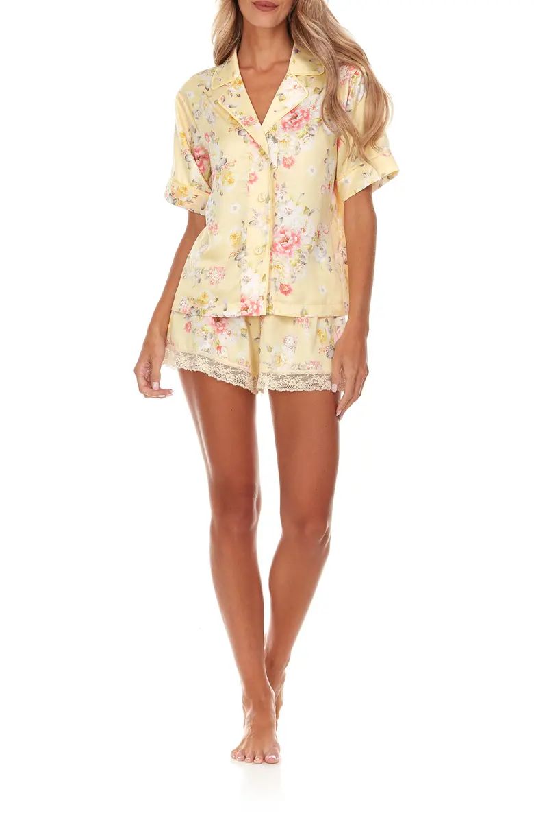 Flora Nikrooz Selena Floral Satin Short Pajamas | Nordstrom | Nordstrom