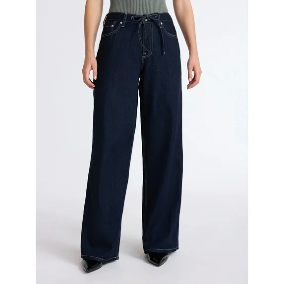 Scoop Women’s and Women's Plus Relaxed Low Slung Jeans, Sizes 0-28 Plus | Walmart (US)