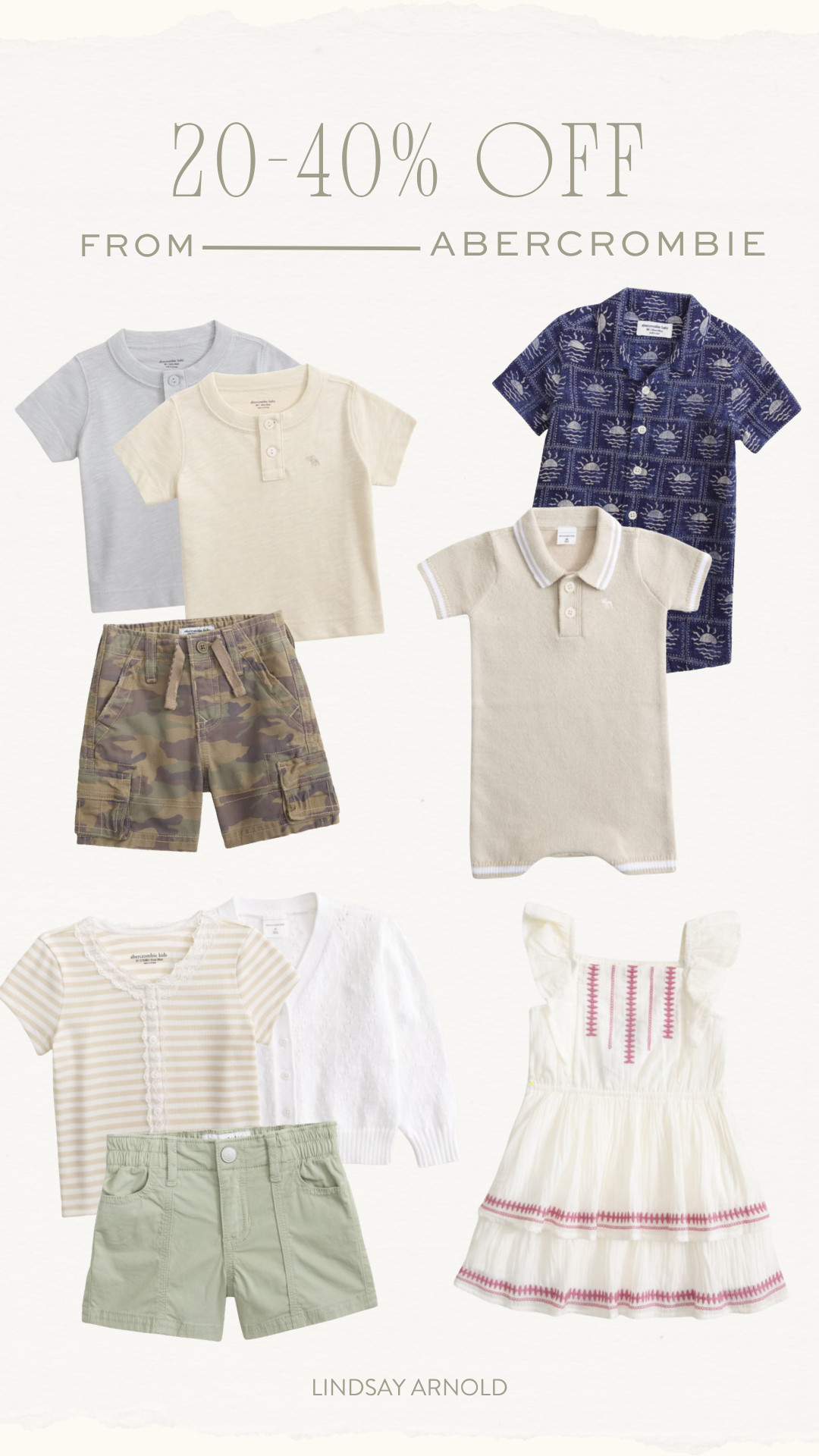 Abercrombie 20-40% off with an additional 15% with code "SHOPMYAF"

#LTKmomlife #LTKSaleAlert #LTKBaby