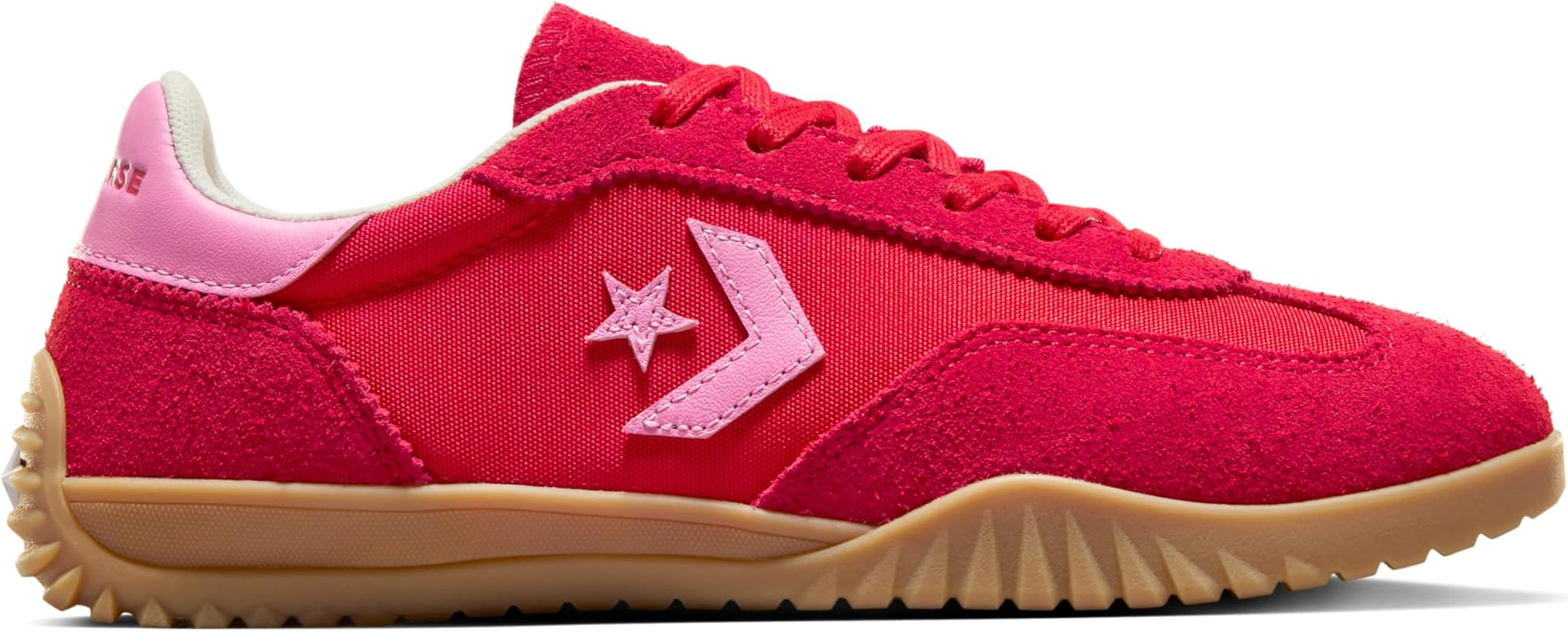 Amazon.com | Converse Run Star Trainer Sneakers, Red/Pink/Egret, 9 US Women/7.5 US Men | Fashion ... | Amazon (US)
