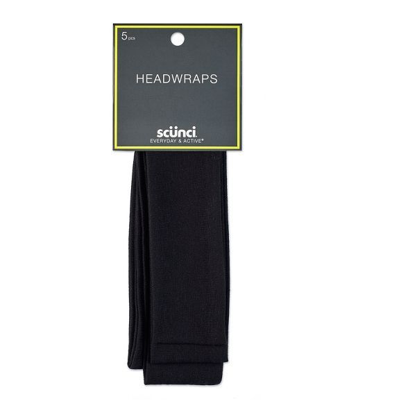 Scunci 4.5cm Interlock Headwraps Black - 5pk | Target
