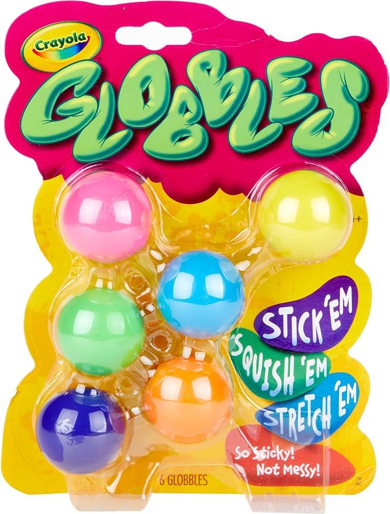 Crayola Globbles Fidget Toy (6ct), Sticky Fidget Balls, Squish Gift for Kids, Sensory Toys, Ages ... | Amazon (US)
