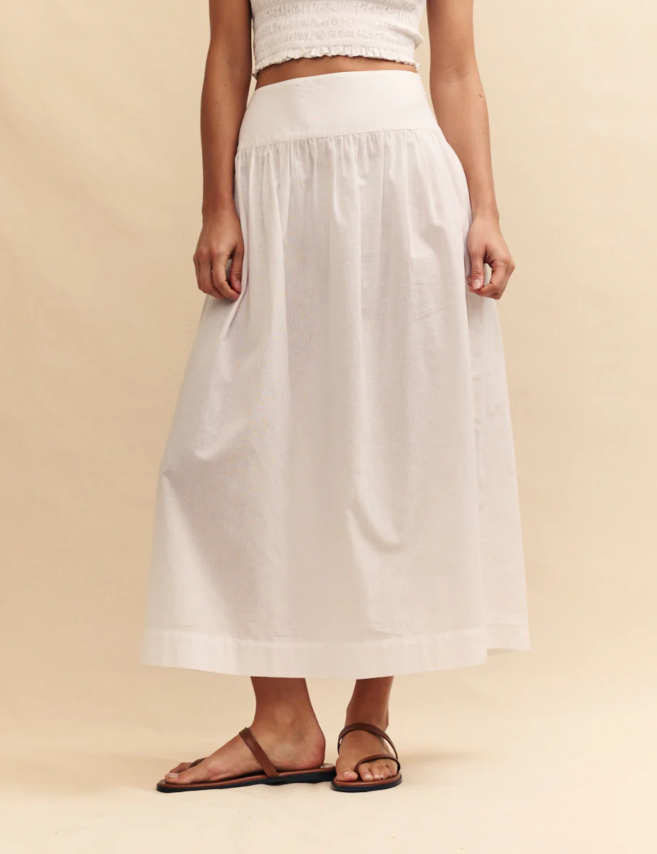 White Drop Waist Mallory Maxi Skirt
  

  
    £65.00 | Nobody's Child