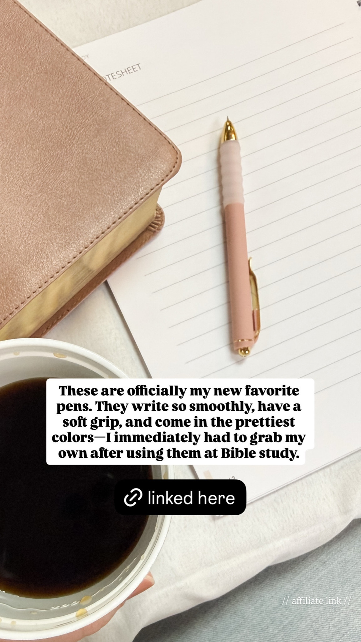 These are officially my new favorite pens. They write so smoothly, have a soft grip, and come in the prettiest colors—I immediately had to grab my own after using them at Bible study.

#LTKdayinmylife #LTKHome #LTKmomlife