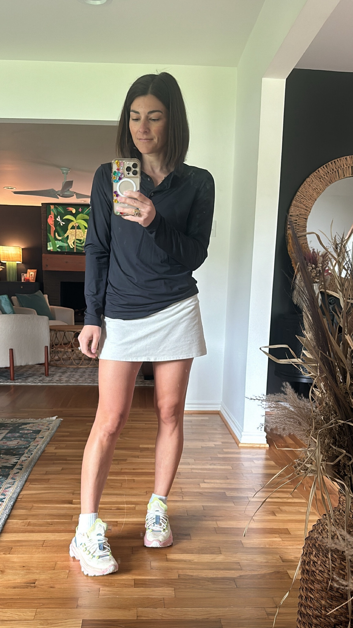 Apparently I’m a golf girlie now 😍 this is the most comfortable skirt with built in mesh shorties! 

Also tagging an identical and half the cost new active polo from TNuck 🖤 

#LTKfamily #LTKActive #LTKfindsunder100
