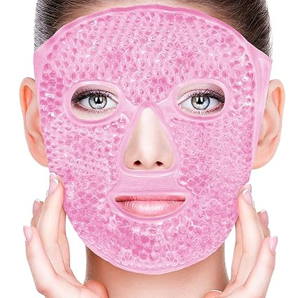 Cold Face Eye Masks Ice Face Mask Hot Cold Compress for Dark Circles, Puffiness, Migraines, Heada... | Amazon (US)