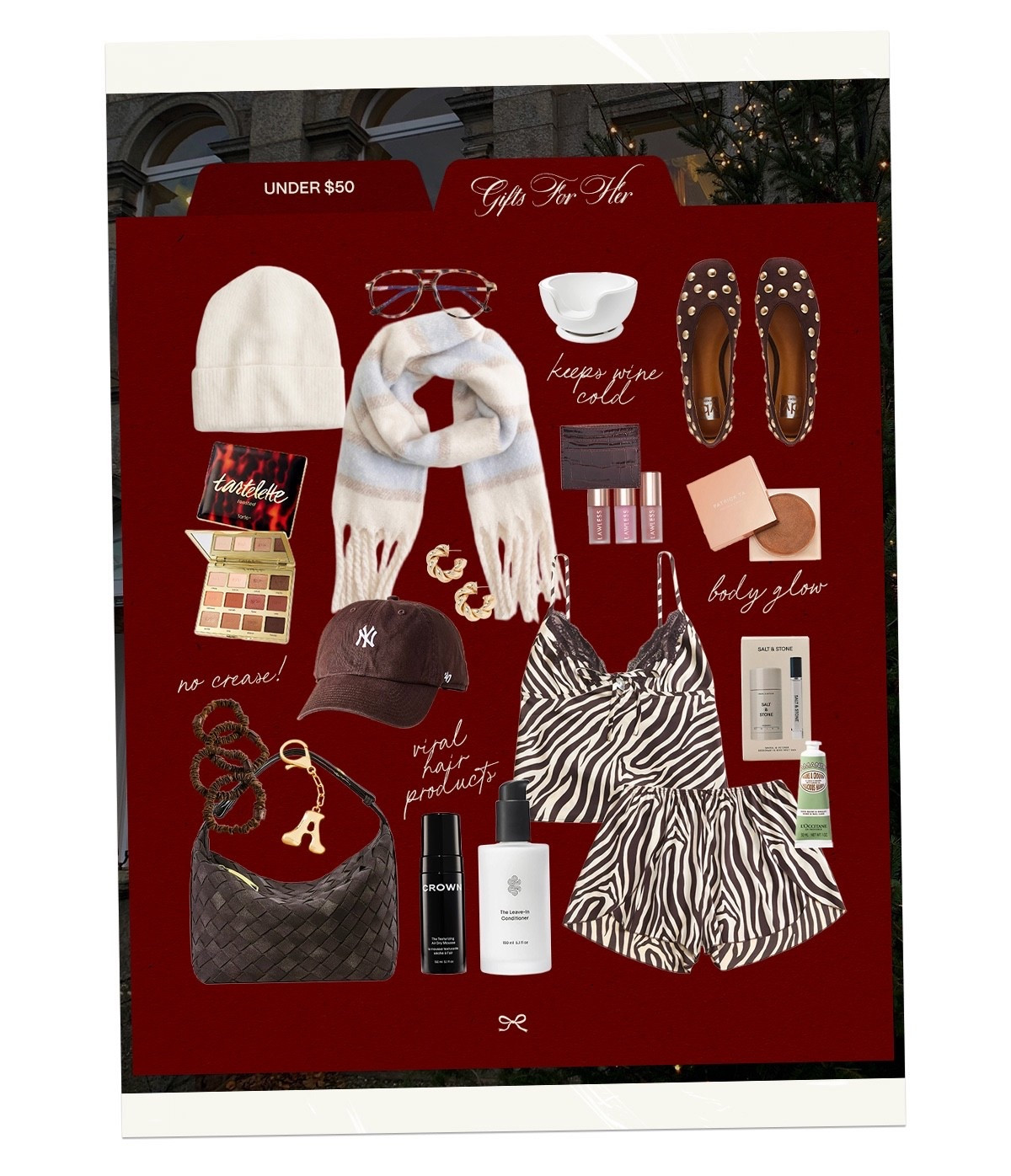 Gift guide for her under $50! 🎁 


Gift ideas for her 
Gift guide for her 
Fashion gifts 
Gift ideas for mom
Gift guide for mom 
Beauty gifts 
Gifts under $50

#LTKHoliday #LTKGiftGuide #LTKFindsUnder50