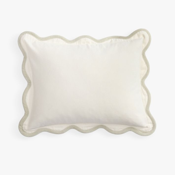Velvet Wiggly Scallop Pillow Cover | Pottery Barn Teen