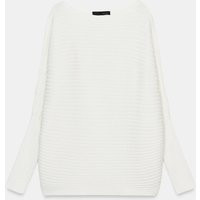 Zara - Volume Textured Knit Jumper - White - S-M - Woman | Zara US