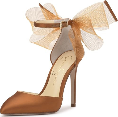 Jessica Simpson Phindies Tulle Bow Pump, Golden Copper, 9.5 | Amazon (US)