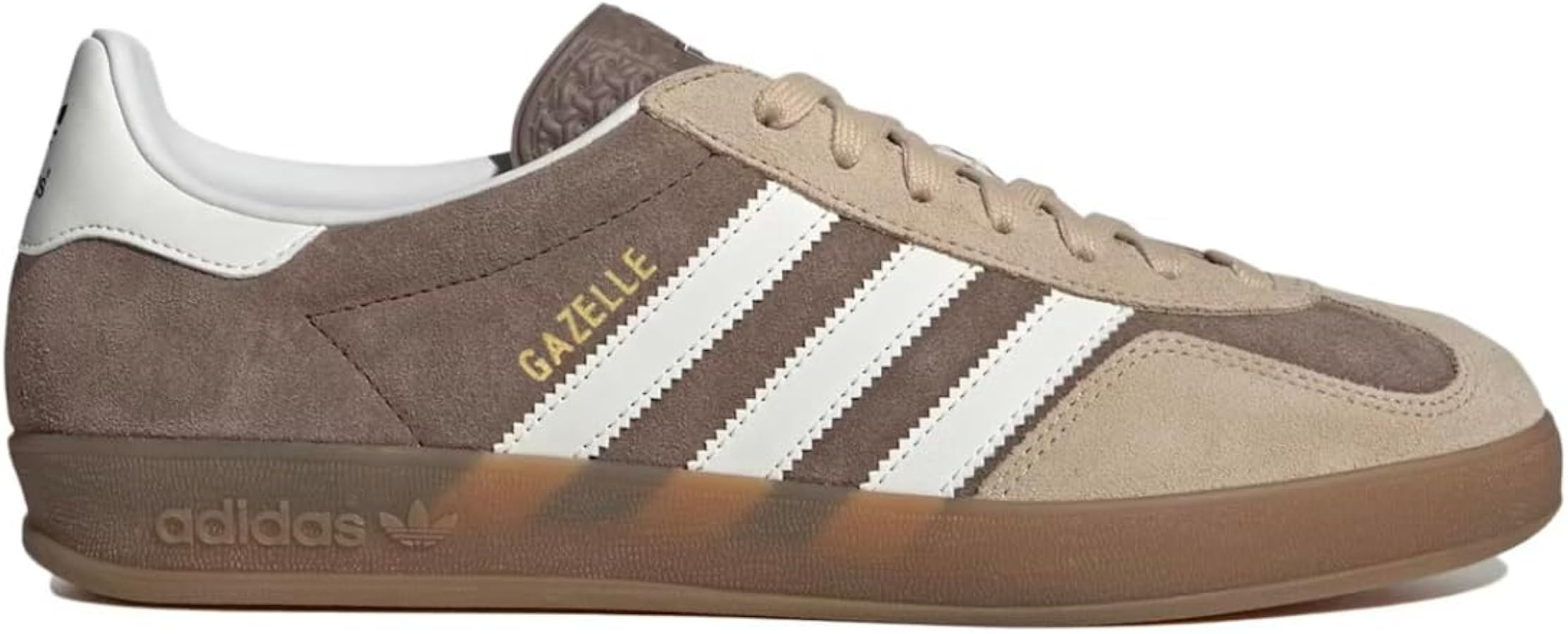 Adidas Gazelle Indoor Earth Strata Brown White Magic Beige Women's Size 7 | Amazon (US)