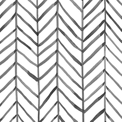 Peel and Stick Wallpaper Modern Stripe Wallpaper, Herringbone Pattern, Black White Stripe Wallpap... | Amazon (US)