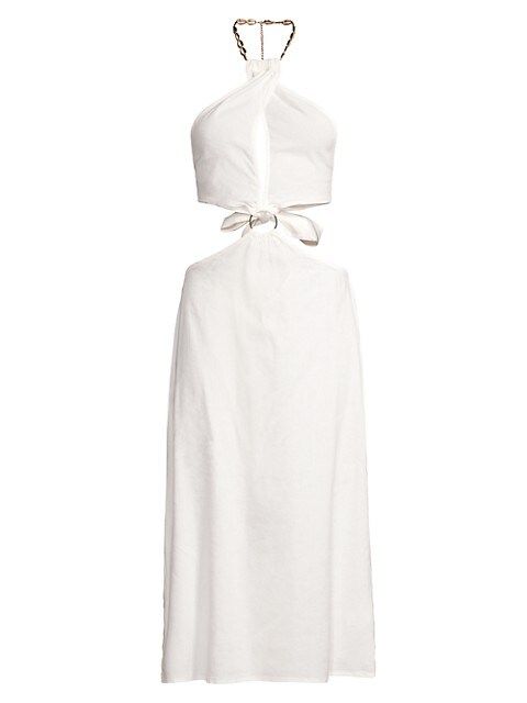 Shell Chain Halter Midi-Dress | Saks Fifth Avenue