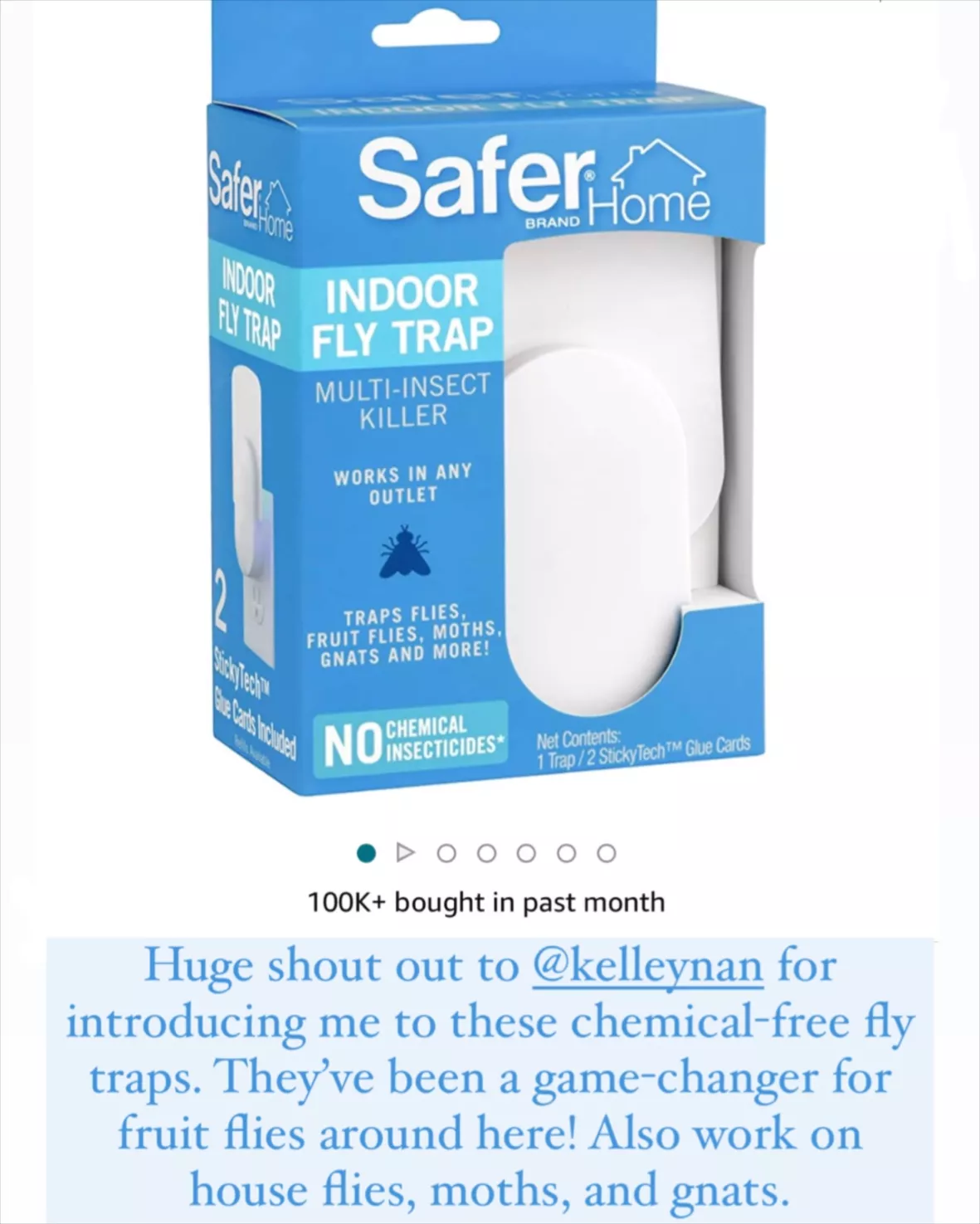 Safer Home SH502 Indoor Plug-In Fly Trap for Flies, Fruit Flies, Moths,  Gnats