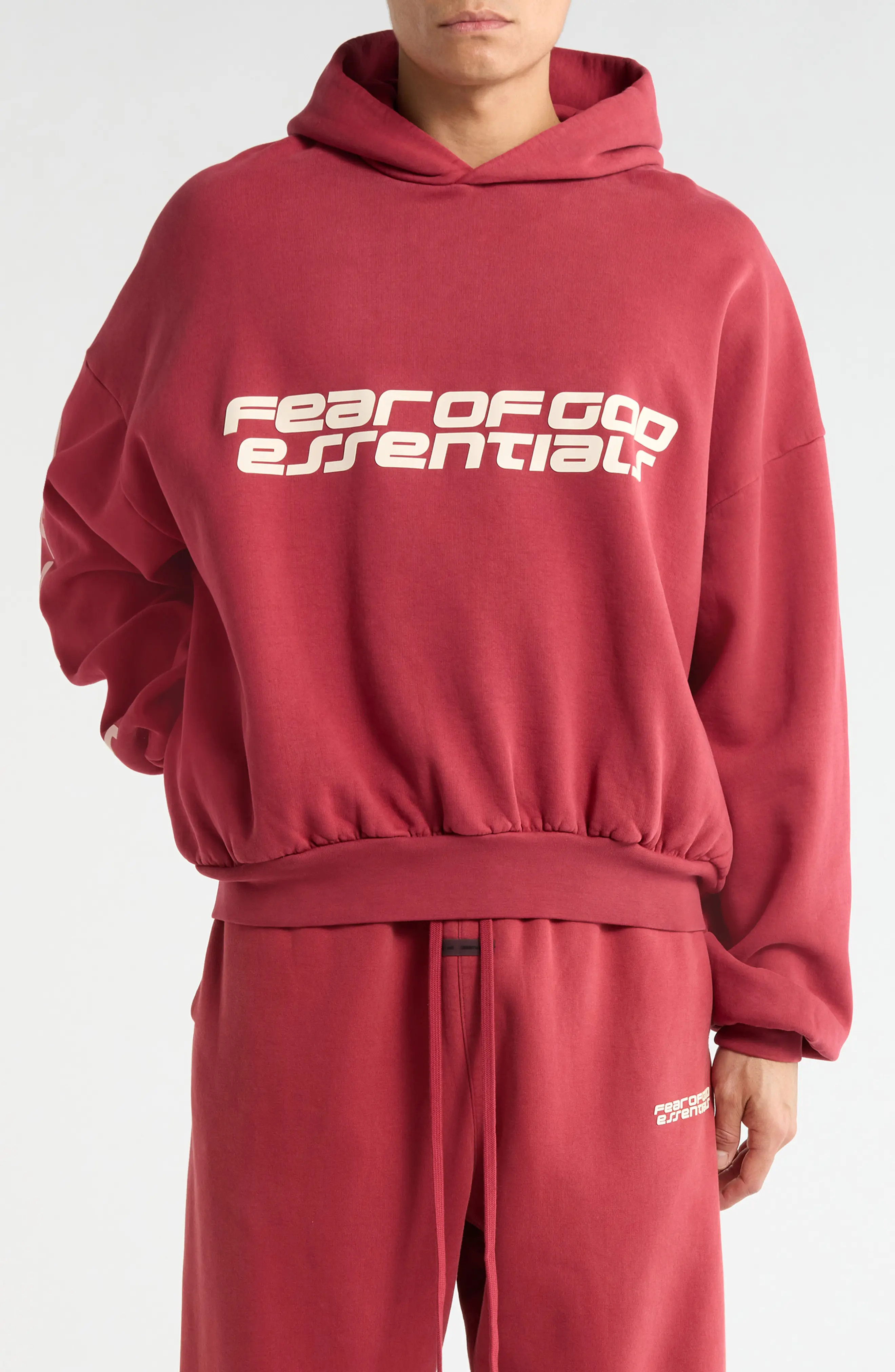 Logo Graphic Print Relaxed Crop Hoodie (Men) | Nordstrom | Nordstrom
