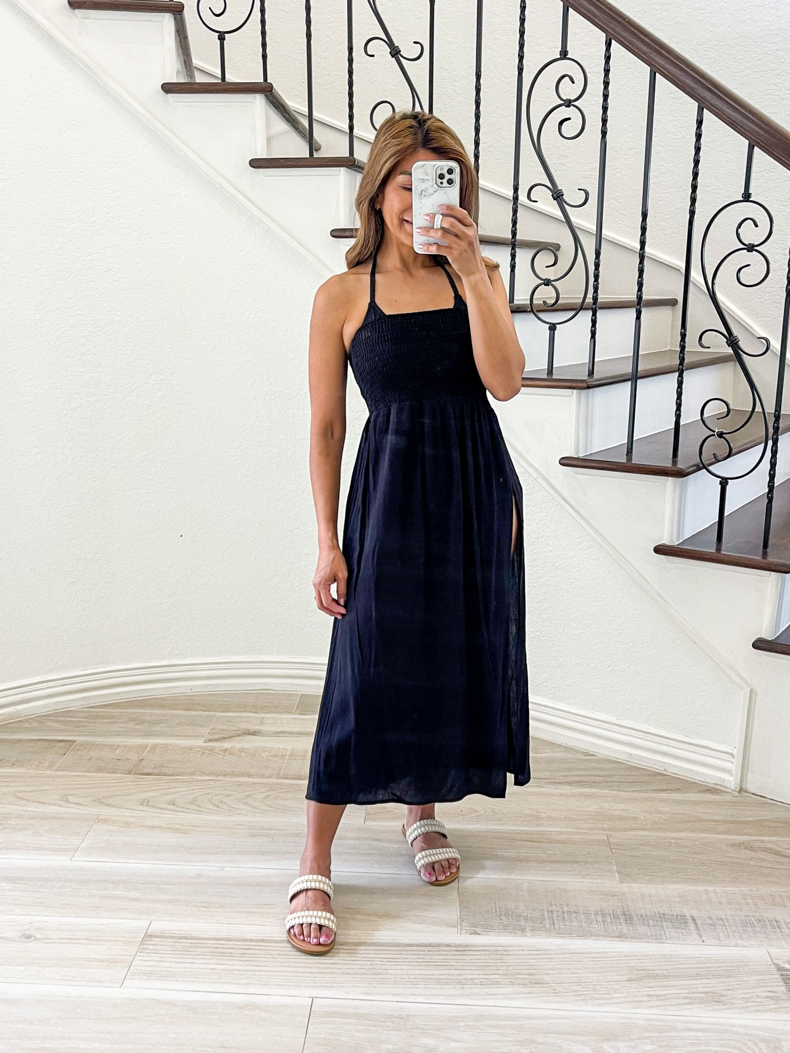 Target style, Target finds
Black bikini top I sized up to medium
Black bikini bottom in small
Swim cover up(convertible) in XS(if in b/w size up)
Sandals tts
Vacation outfit, resort style, beach, pool

#LTKSale