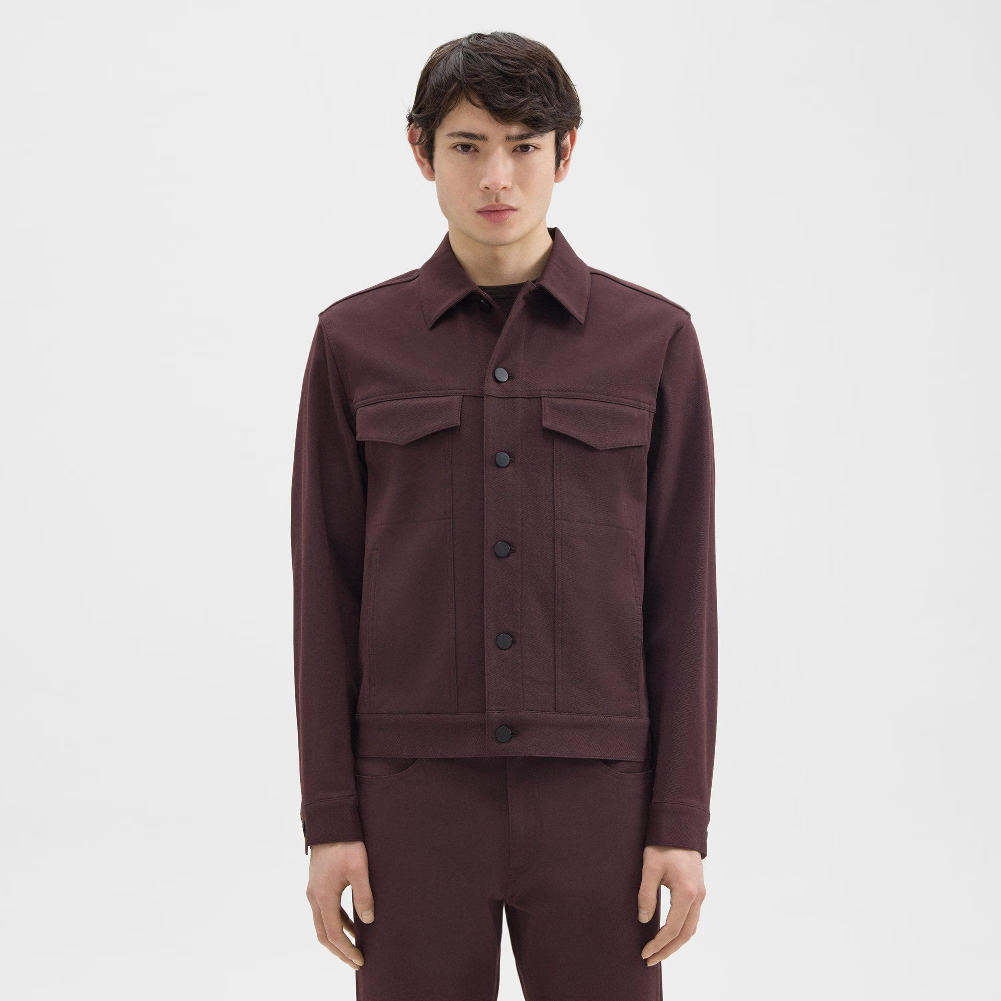 River Trucker Jacket in Neoteric Twill | Theory