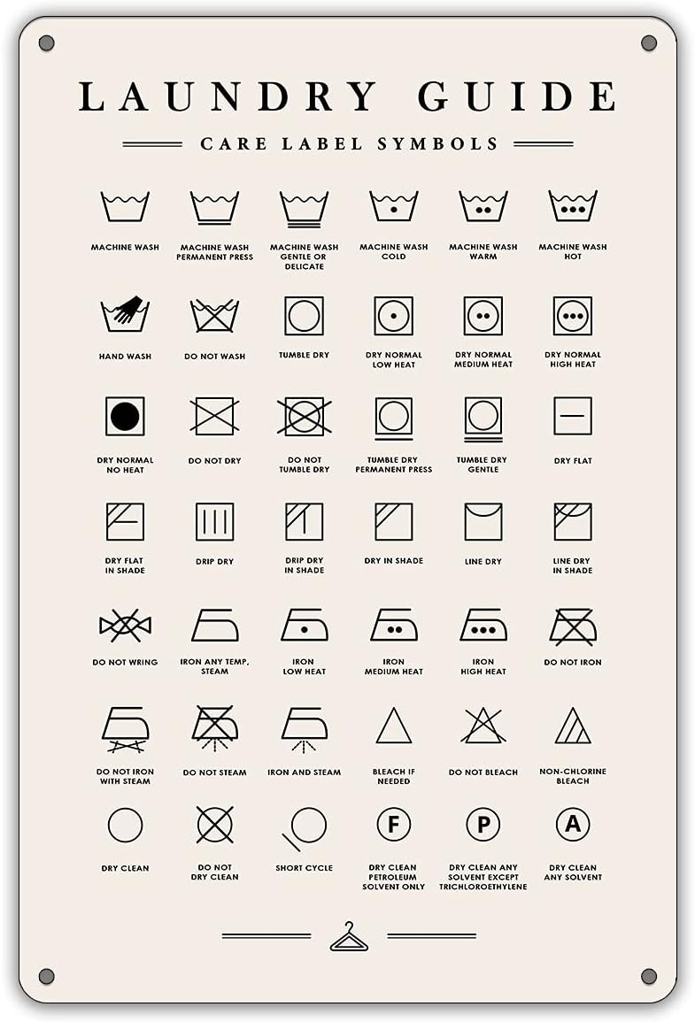 QIONGQI Funny Laundry Guid Metal Tin Sign Wall Decor Retro Laundry Sign for Home Laundry Room Dec... | Amazon (US)