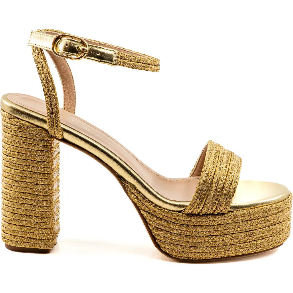 Andrea Gomez Becka Sandal in Gold at Nordstrom, Size 40.5 | Nordstrom