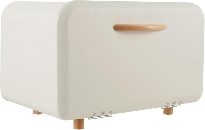Bloomingville Metal Bread Box, Natural and White | Amazon (US)