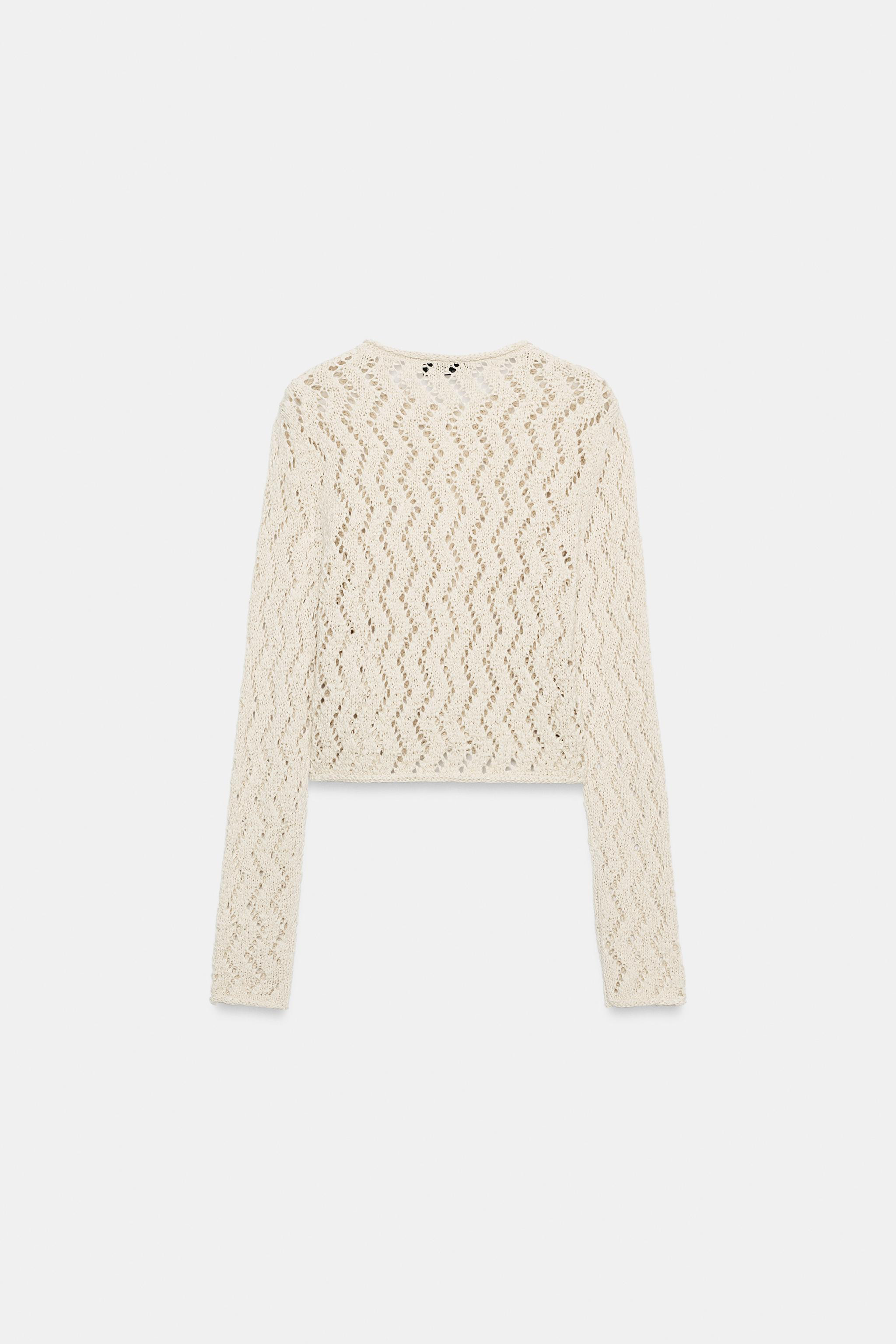 CUTWORK ZIGZAG CARDIGAN | Zara UK