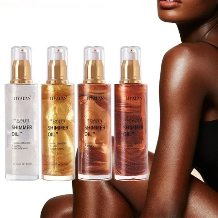 LIYAL AN Body Shimmer Oil Liquid Illuminator Highlighter Makeup Waterproof and Glow for Face & Body( | Walmart (US)