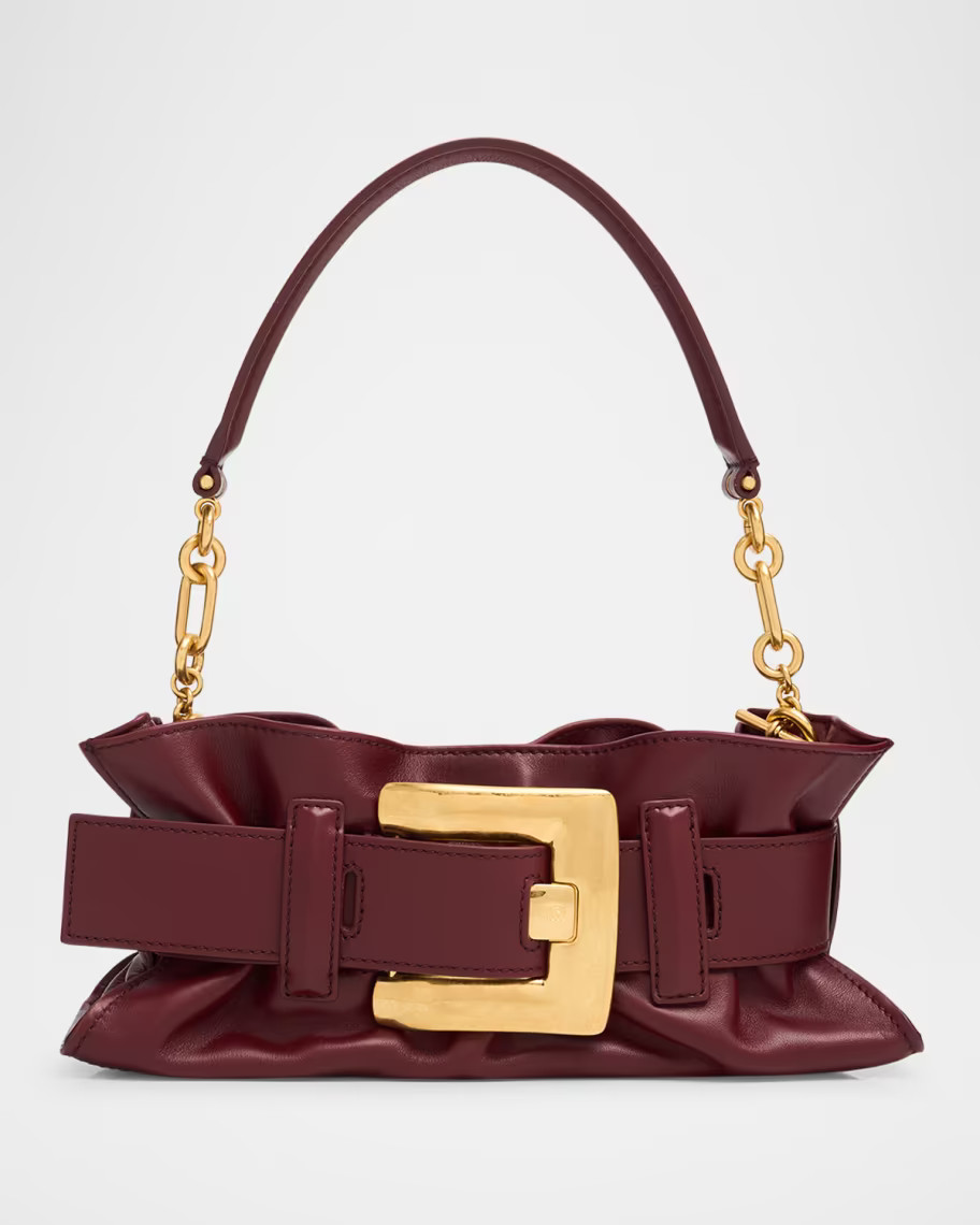 Anthem Mini Belted Leather Shoulder Bag | Neiman Marcus