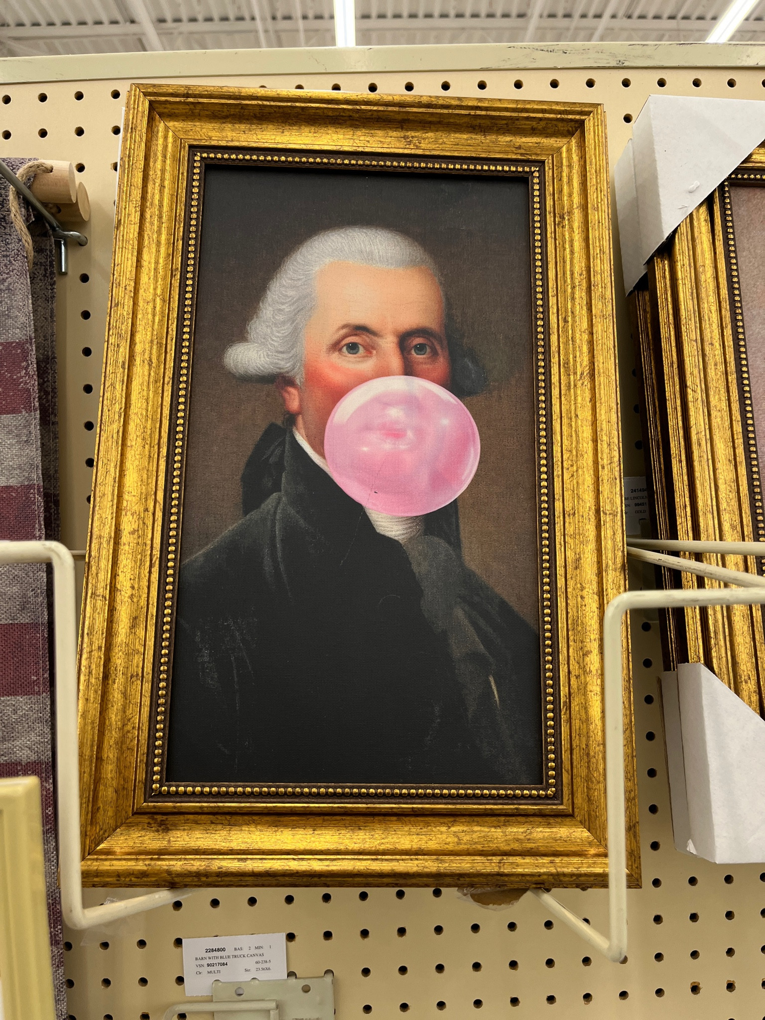 This art piece of George Washington blowing a bubble is sure to turn heads and start conversations!  



#LTKFindsUnder100 #LTKHome
