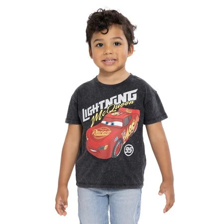 Disney Pixar Cars Toddler Short Sleeve Crewneck Tee, Sizes 12M-5T | Walmart (US)