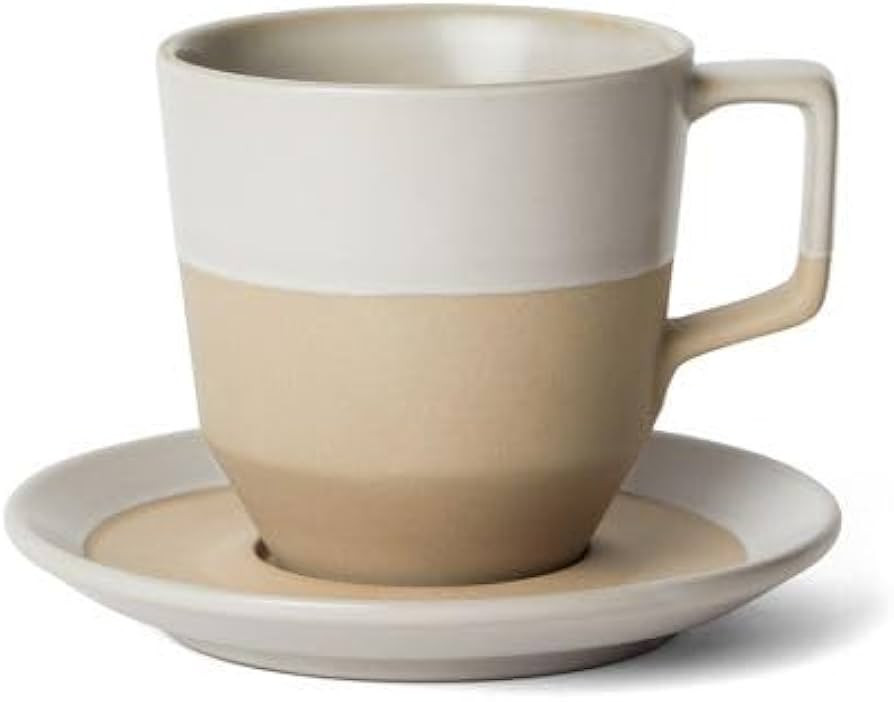 notNeutral Pico Large Latte Cup with Saucer, Natural 12 oz | Amazon (US)