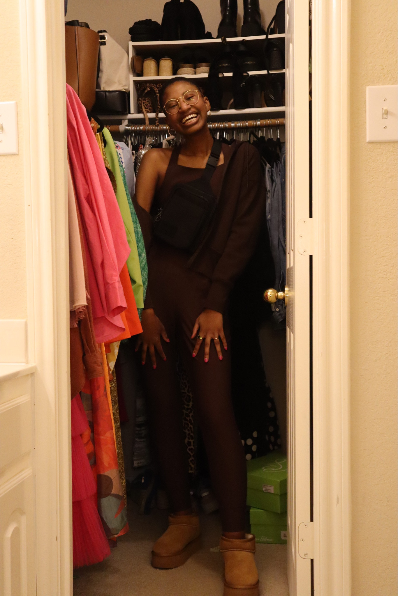 chocolate brown old navy active wear set with my favorite ugg dupes —comfortable active wear is my new favorite thing to wear in and out of the house !!! 

#LTKshoecrush #LTKSale #LTKunder100