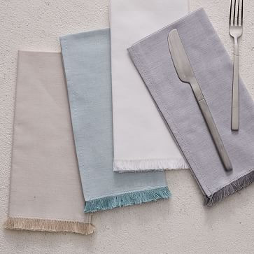 Frayed Edged Napkins (Set of 4) | West Elm (US)