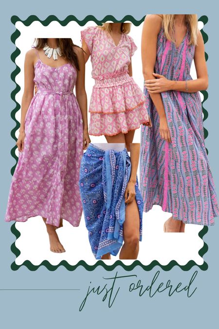 I just ordered these block print dresses for Charleston! This brand runs a little big on me so I got a xmsall in the dresses and a small in the skirt. 

Block print dress. Block print. Marea dresses. Preppy style. Charleston outfit ideas. 

#LTKtravel #LTKstyletip