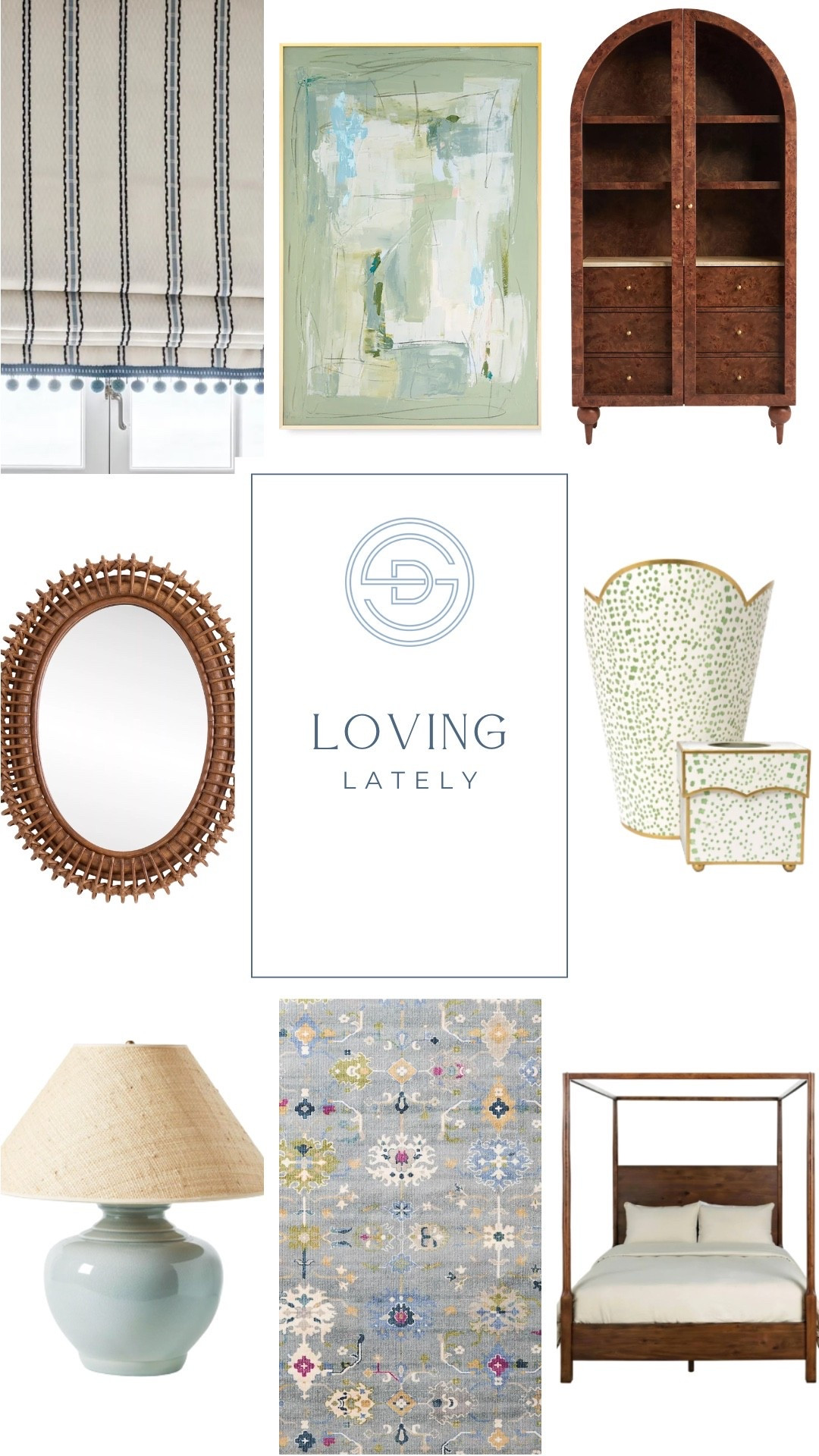Loving these classic grandmillennial home decor finds! Some of these finds are even on sale for the 4th of July - including the Burl wood cabinet, rattan mirror, the blue oushak rug and green abstract art! 

Classic home decor | preppy home | Grandmillennial home | Grandmillennial living room | home decor on sale

#LTKHome #LTKSaleAlert