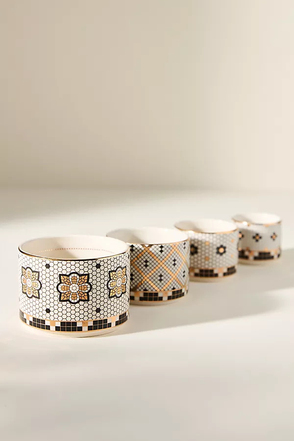 The Bistro Tile Stoneware Measuring Cups, Set of 4 | Anthropologie (US)