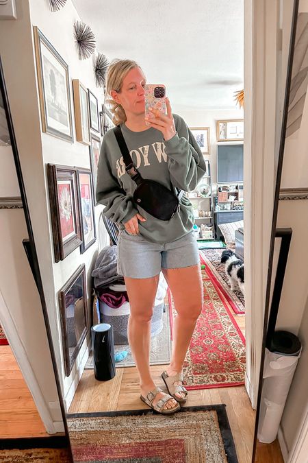 When you know it’s going to be a bit chillier outside, you throw on a comfy sweatshirt. 

sweatshirt large (no need to size up)
shorts 12
sandals 8.5



#LTKStyleTip #LTKOver40 #LTKMidsize