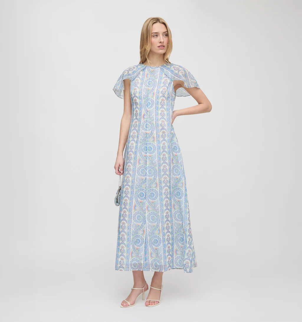 The Davina Dress - Blue Corsica Paisley | Hill House Home US
