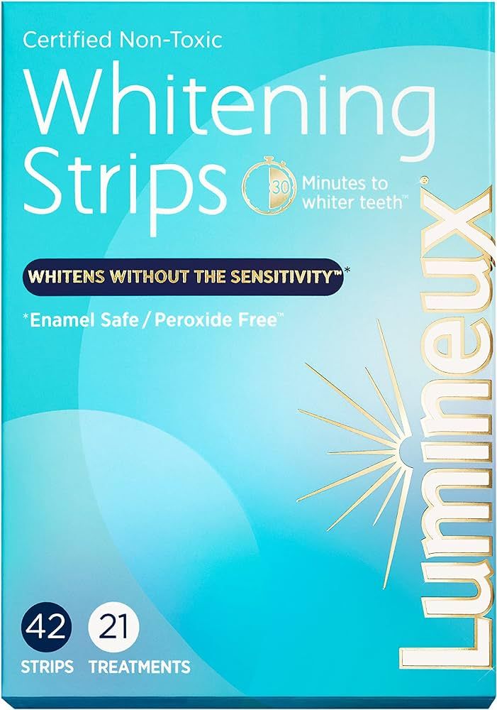 Lumineux Teeth Whitening Strips 21 Treatments \u2013 Peroxide Free - Enamel Safe for Whiter Teeth... | Amazon (US)