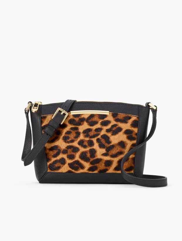 Calf Hair & Pebble Leather Crossbody Bag | Talbots