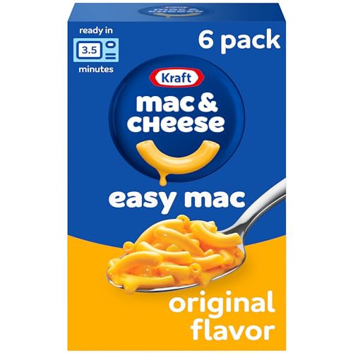 Kraft Easy Mac Original Mac & Cheese Macaroni and Cheese Dinner, 6 ct Packet | Amazon (US)