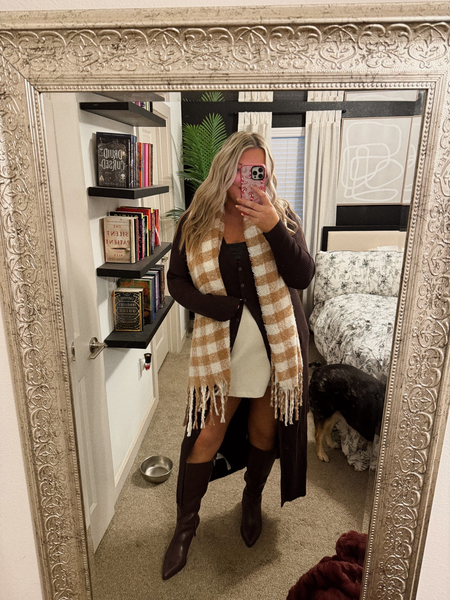 Sweater: xxl
Boots: 11 wide calf 

#LTKTall #LTKMidsize #LTKPlusSize