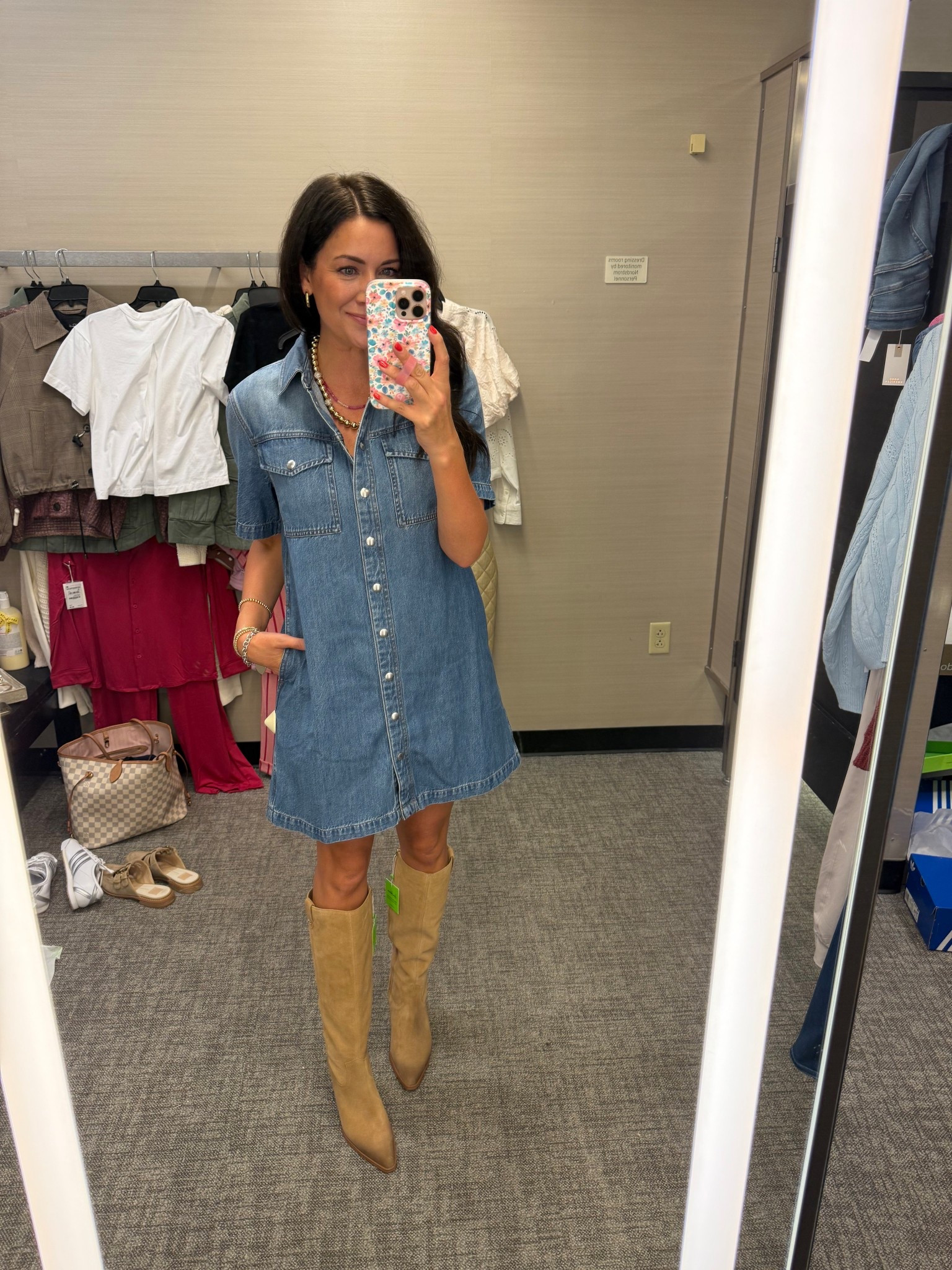 A denim dress is a closet staple! I really love this one from Madewell that’s included in the nsale! I am wearing a small
•under $100
Perfect for everything from country concerts to family photos and even great for every day thrown on with sneakers or sandals 

#LTKSaleAlert #LTKFindsUnder100 #LTKSeasonal