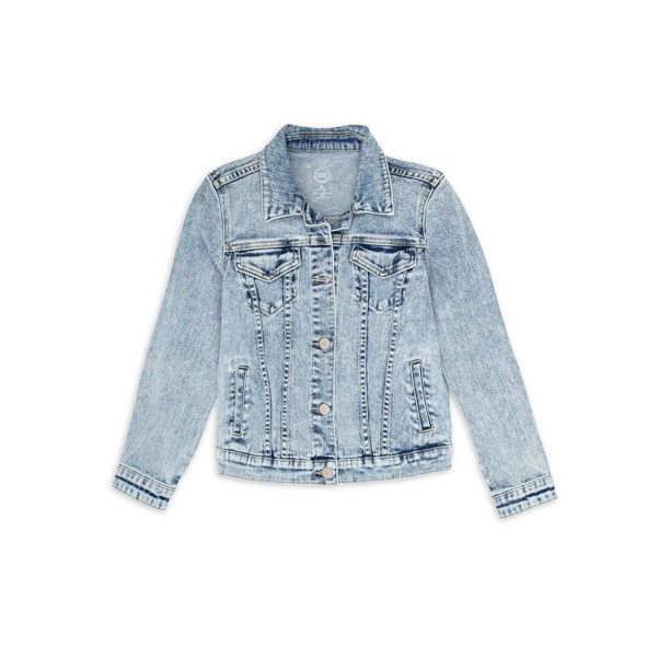 Wonder Nation Girls Denim Jean Jacket, Sizes 4-18 & Plus | Walmart (US)