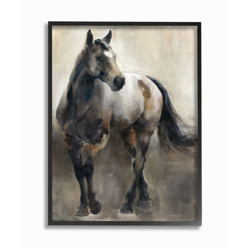 Stupell Industries Abstract Wild Horse Stance Brown Black Painting | Target