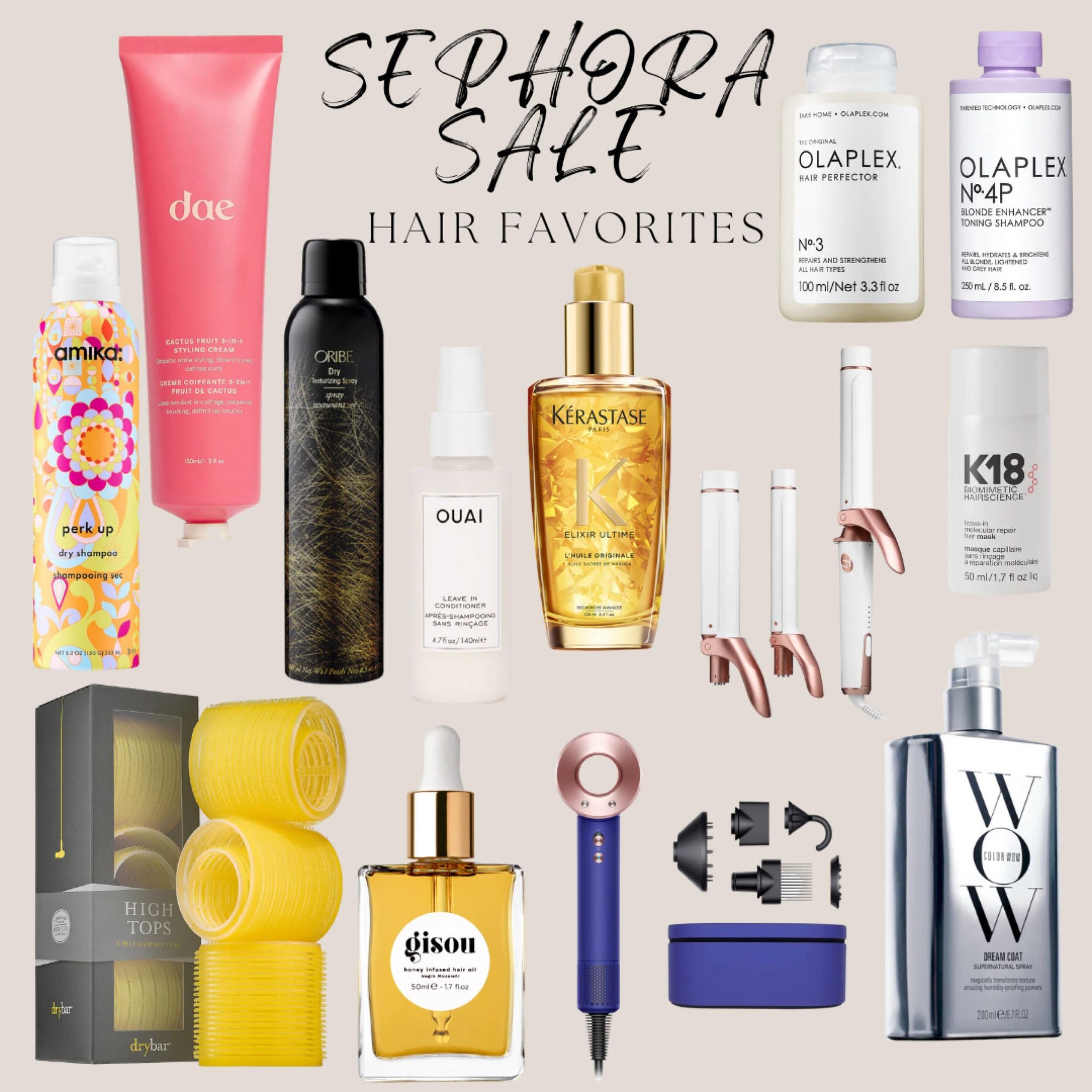 all of our hair care / styling products from sephora 🫶🏻 sale ends tomorrow 11/7 !!! 
sephora. beauty. hair care. luxury items. blowout. dyson. 

#LTKHoliday #LTKsalealert #LTKbeauty