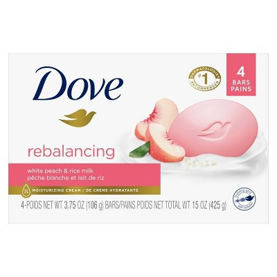 Dove Beauty Peach Bar Soap - 4ct | Target
