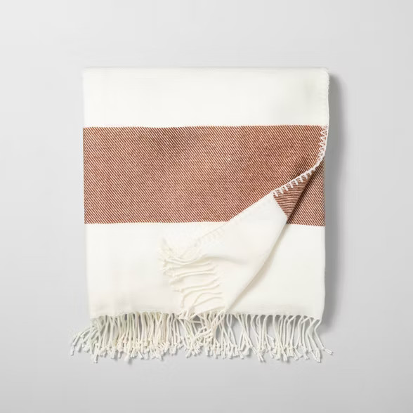 Border Stripe Throw Blanket - Hearth & Hand™ with … | Target