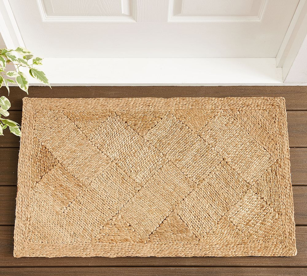 Salvino Diamond Jute Doormat | Pottery Barn (US)